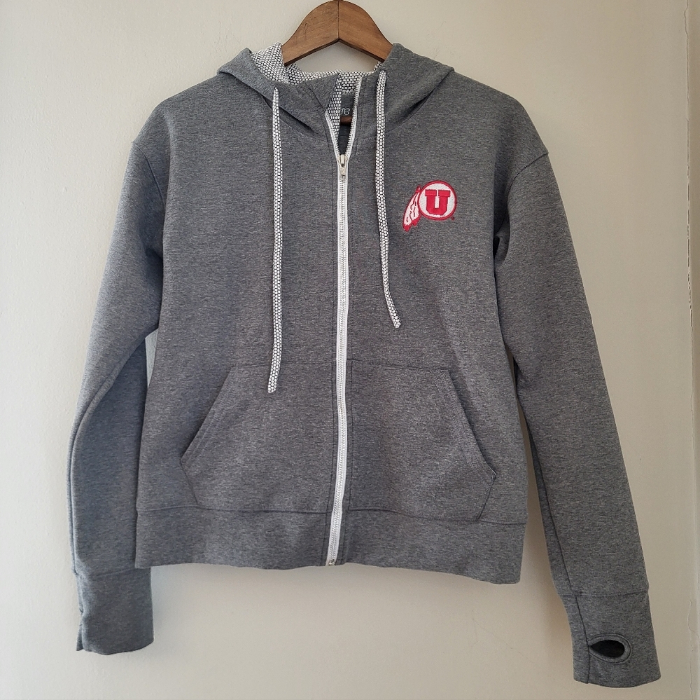 Albion Utah Alta Zip Up Hoodie, Heather Grey, Size M